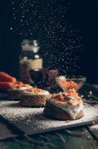 homemade carrot cake with oatmeal